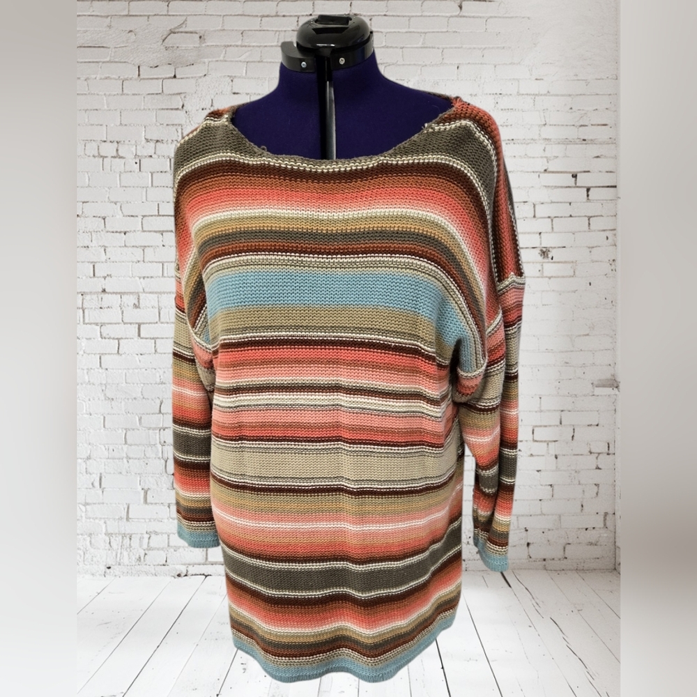 Vintage Jacque & KoKo Striped Tee Plus Size